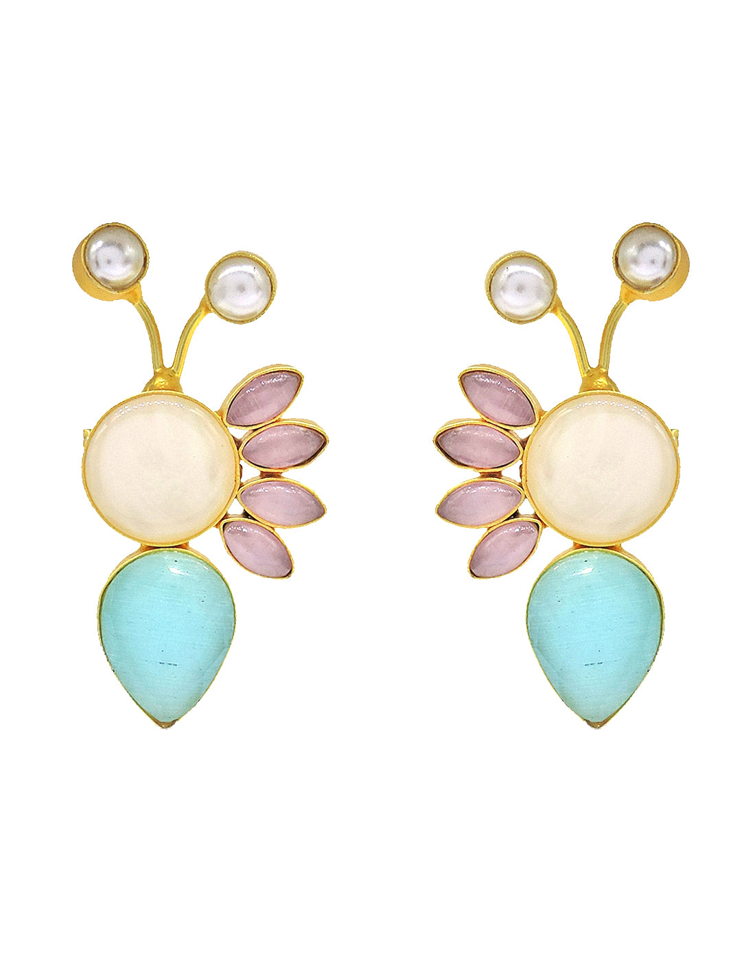 Casper Earrings - Statement Earrings - Gold-Plated & Hypoallergenic - Made in India - Dubai Jewellery - Dori