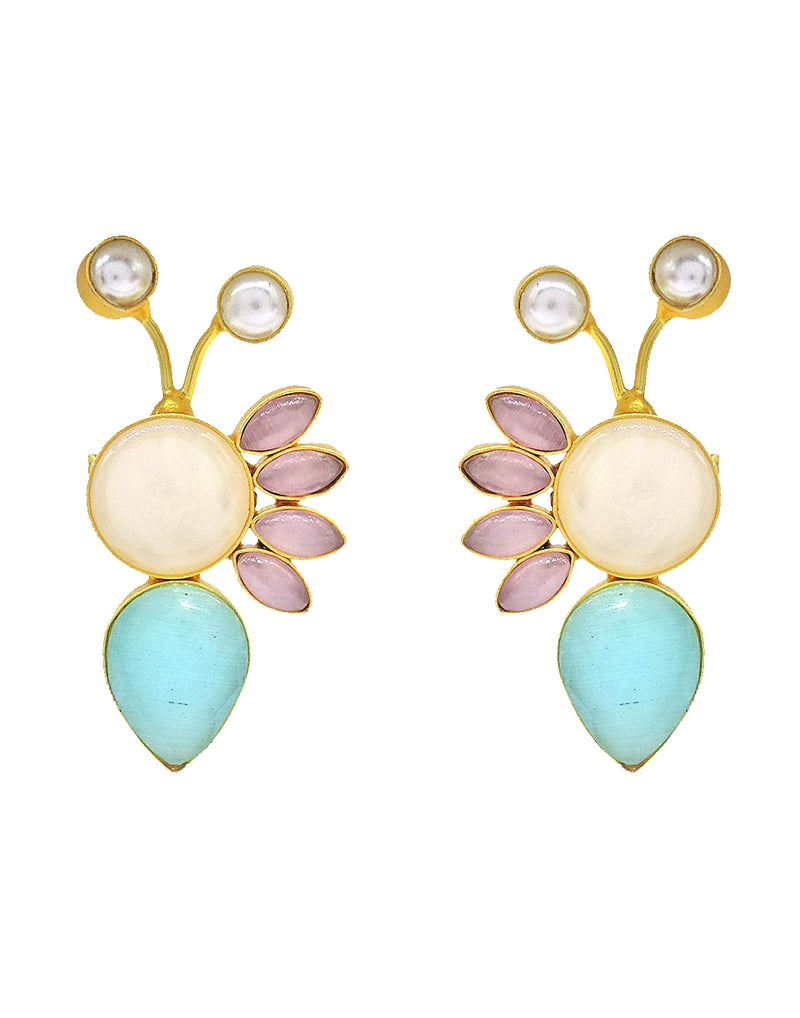 Casper Earrings - Statement Earrings - Gold-Plated & Hypoallergenic - Made in India - Dubai Jewellery - Dori