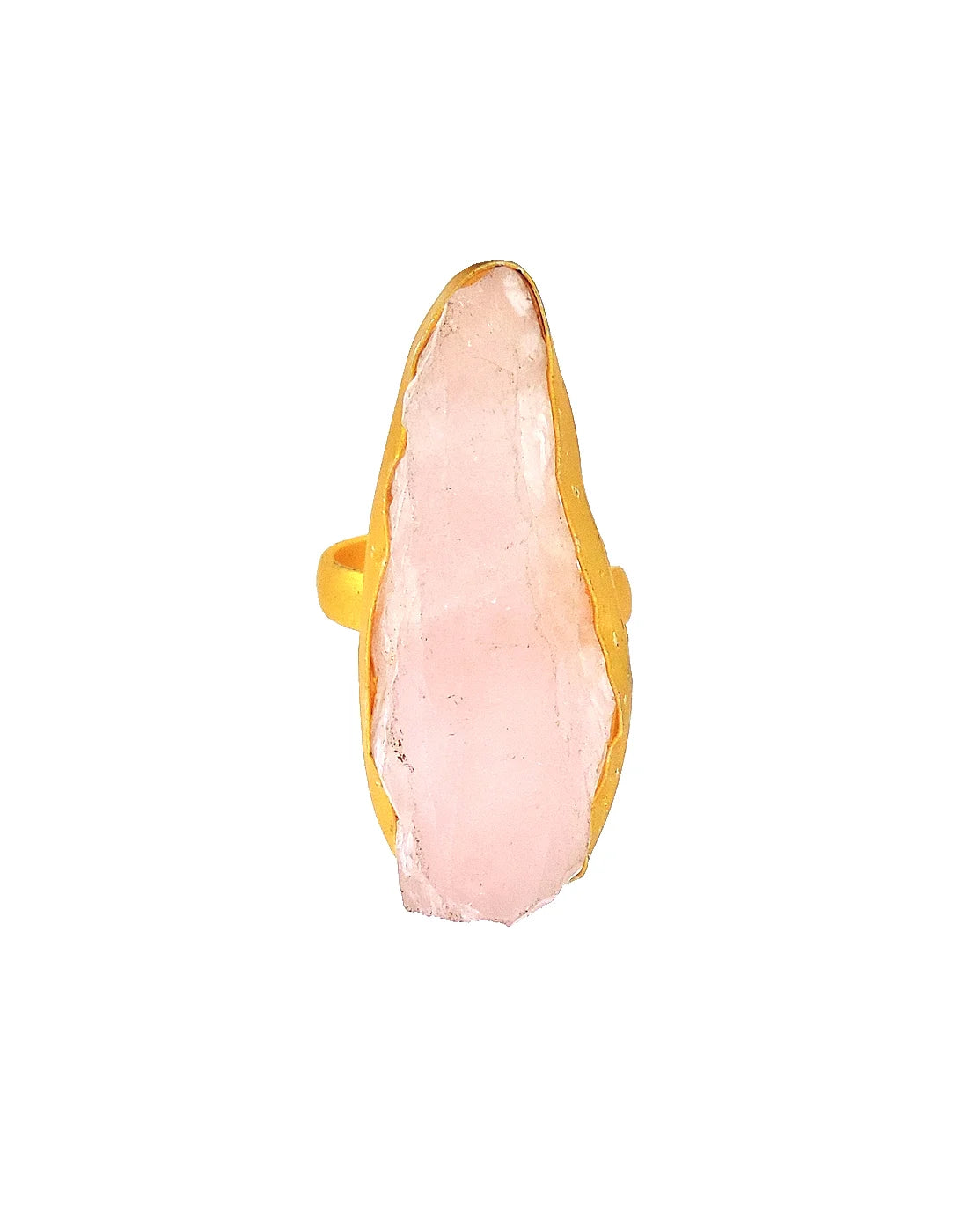 Abstract Rose Quartz Ring- Handcrafted Jewellery from Dori