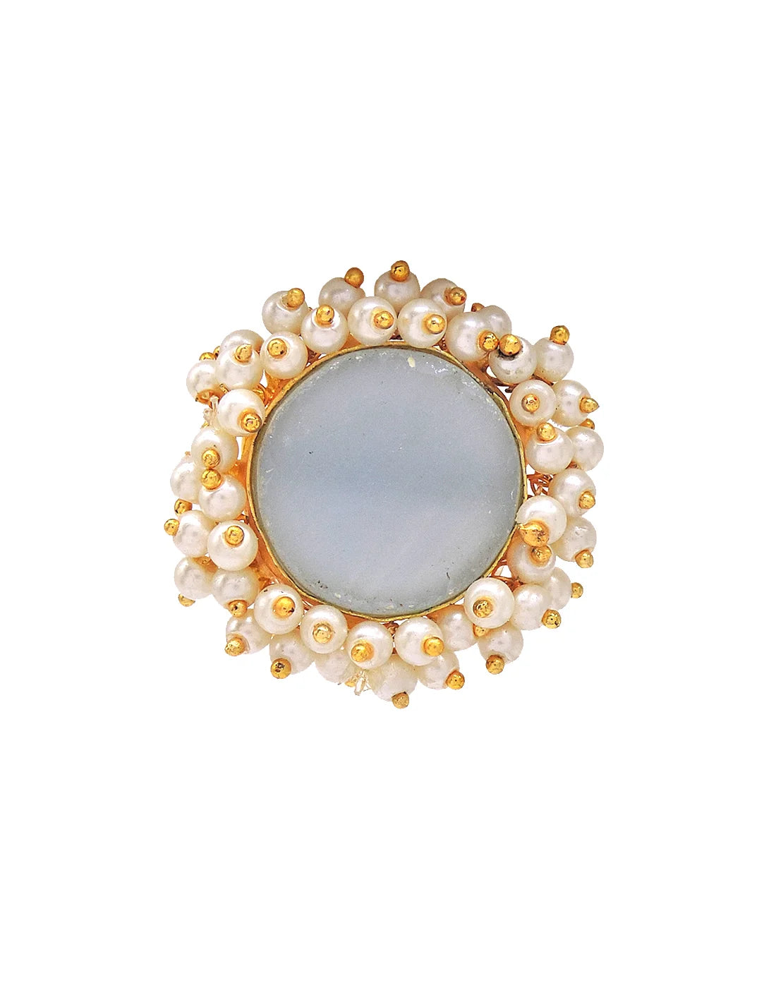 Blue Onyx Bloom Ring- Handcrafted Jewellery from Dori
