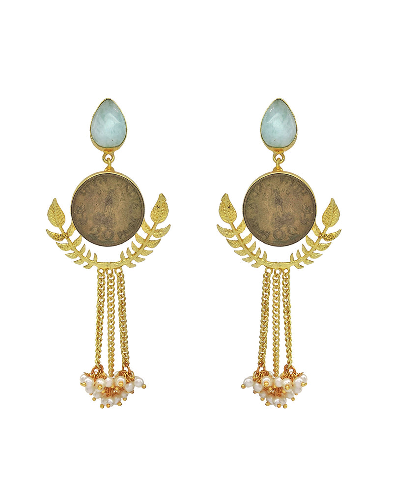 Grecia Earrings - Statement Earrings - Gold-Plated & Hypoallergenic - Made in India - Dubai Jewellery - Dori