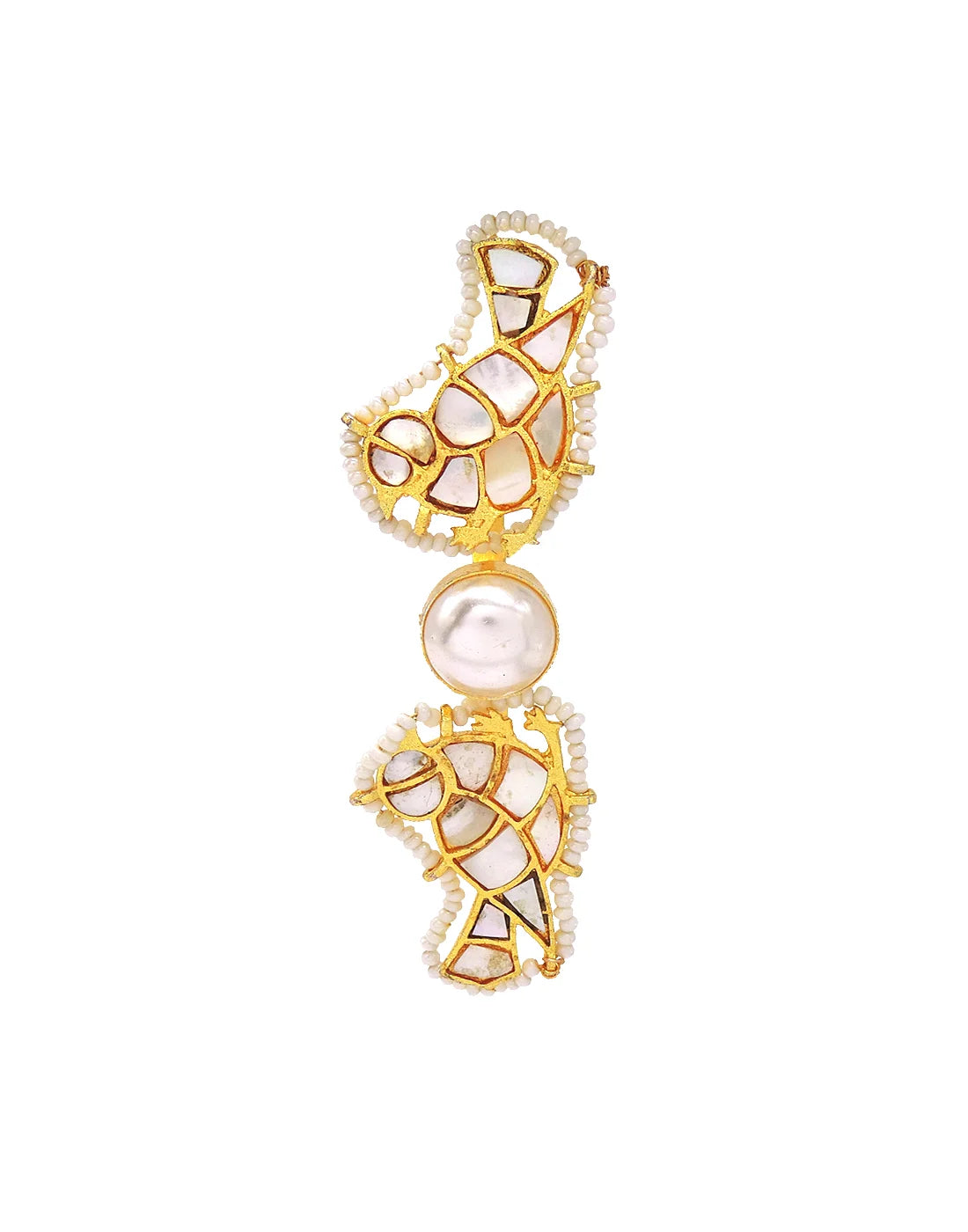Pearl & Shell Ring- Handcrafted Jewellery from Dori