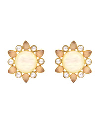 Star Flower Earrings - Statement Earrings - Gold-Plated & Hypoallergenic - Made in India - Dubai Jewellery - Dori