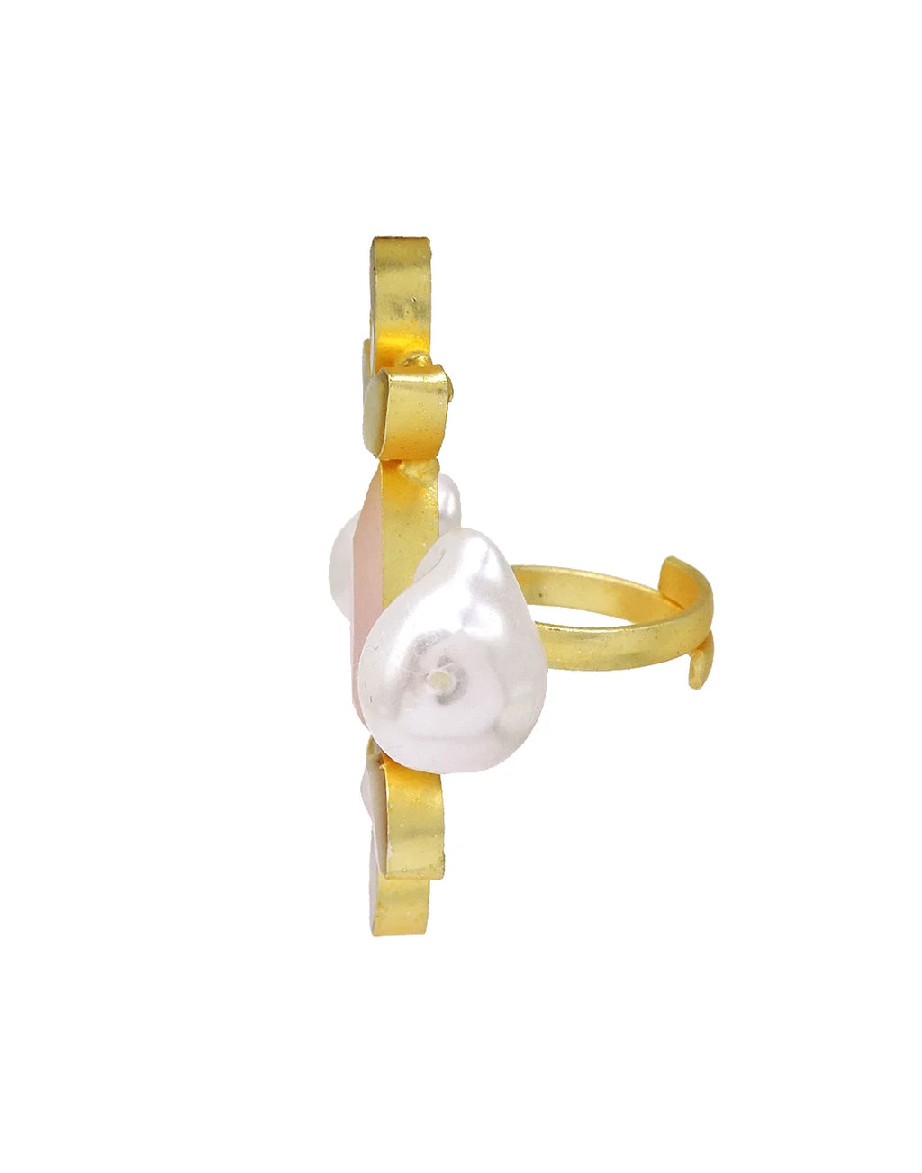 Glass & Pearl Ring- Handcrafted Jewellery from Dori