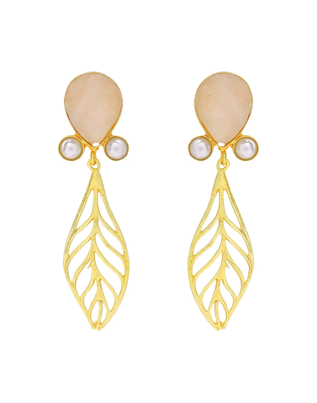 Rose Leaf Earrings- Handcrafted Jewellery from Dori