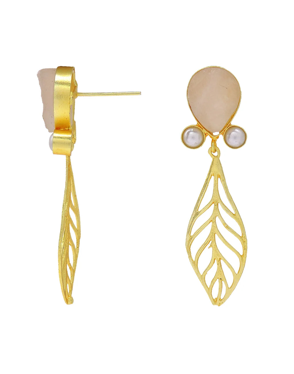 Rose Leaf Earrings- Handcrafted Jewellery from Dori