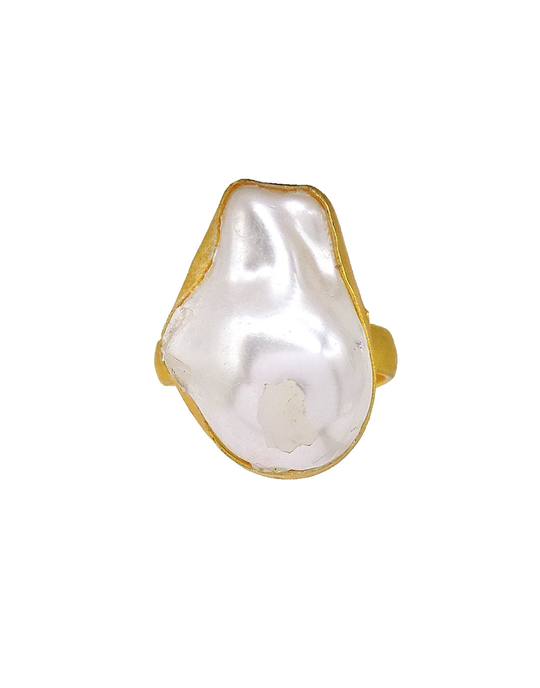 Abstract Pearl Ring- Handcrafted Jewellery from Dori