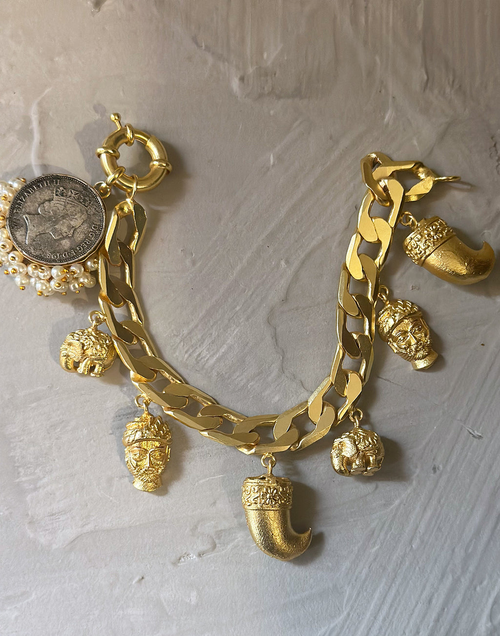 Oracle Charm Bracelet - Statement Bracelets & Cuffs - Gold-Plated & Hypoallergenic Jewellery - Made in India - Dubai Jewellery - Dori