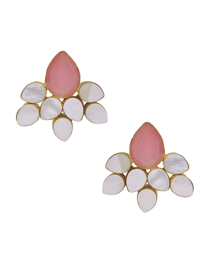 Flower Kris Earrings - Statement Earrings - Gold-Plated & Hypoallergenic - Made in India - Dubai Jewellery - Dori