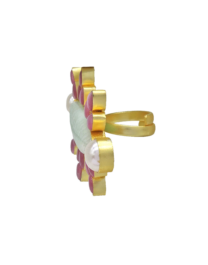 Foliage Ring - Statement Rings - Gold-Plated & Hypoallergenic Jewellery - Made in India - Dubai Jewellery - Dori