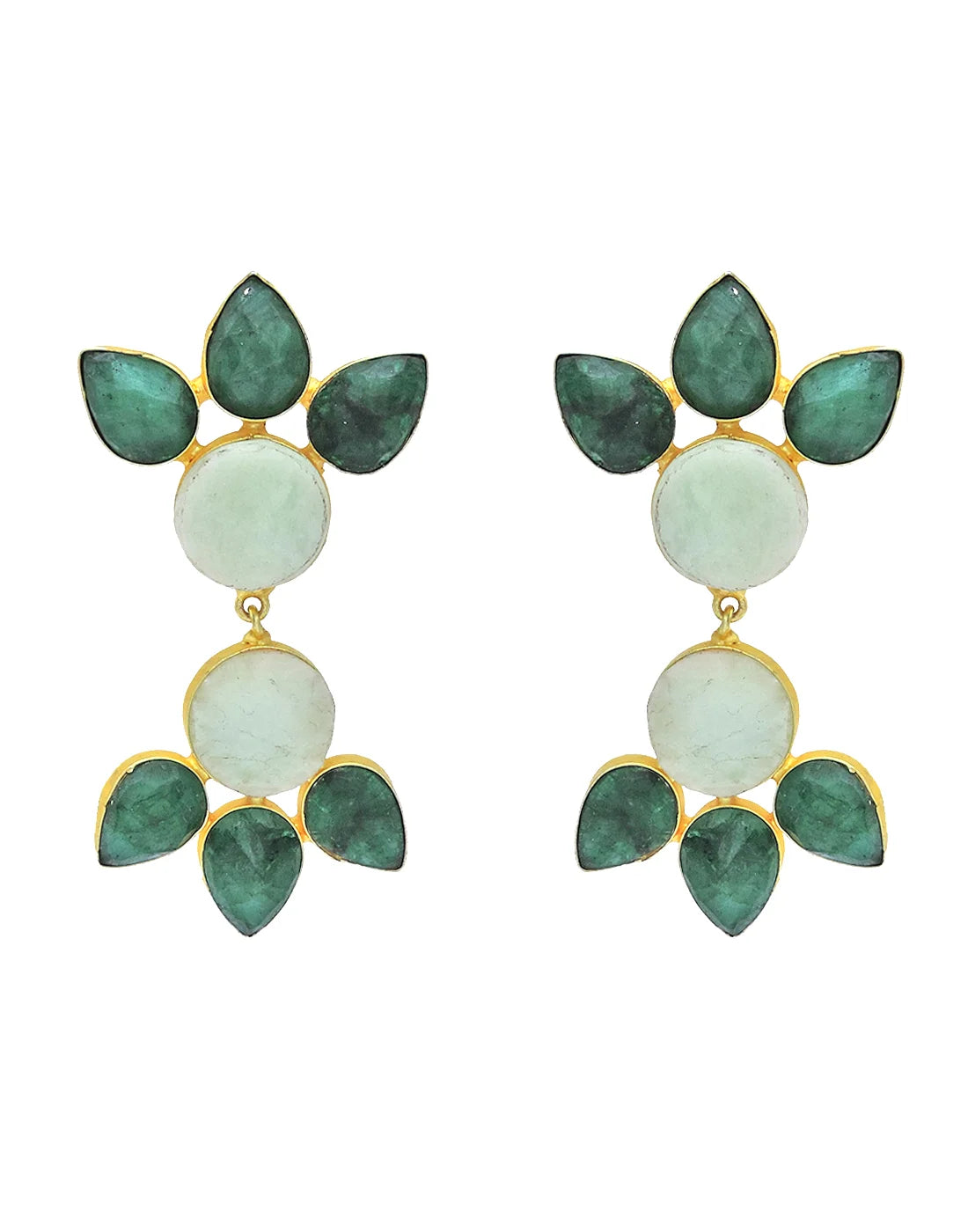 Amazonite & Green Quartz Earrings