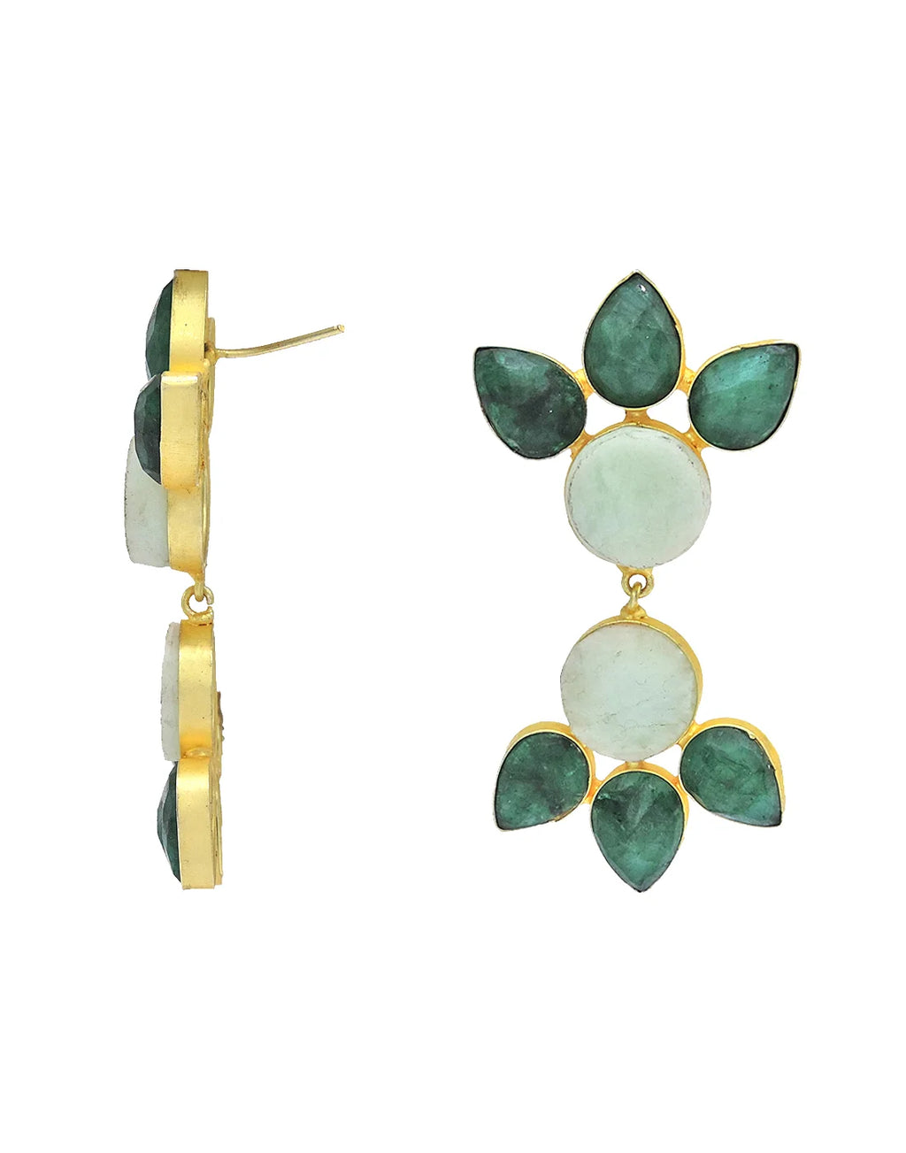 Amazonite & Green Quartz Earrings - Handcrafted Jewellery- Handcrafted Jewellery from Dori