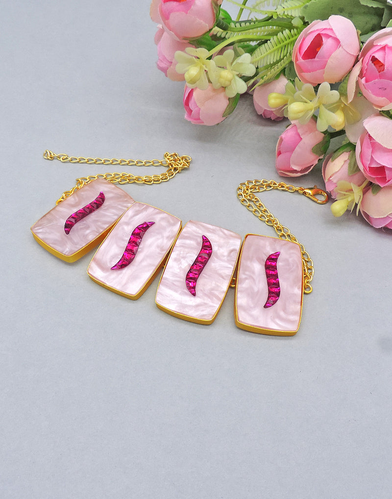Wave Necklace - Statement Necklaces - Gold-Plated & Hypoallergenic Jewellery - Made in India - Dubai Jewellery - Dori