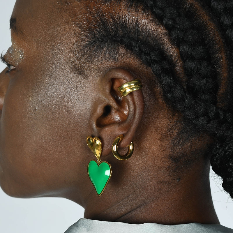 Wave Ear Cuff - Statement Earrings - Gold-Plated & Hypoallergenic Jewellery - Made in India - Dubai Jewellery - Dori