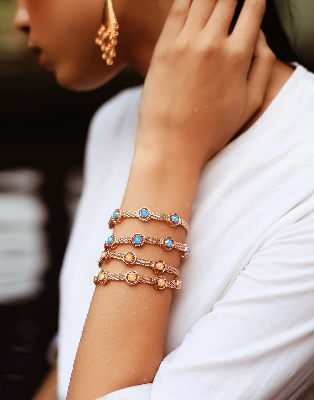 Alana Choker/Bracelet (Mimosa) - Statement Necklaces - Gold-Plated & Hypoallergenic Jewellery - Made in India - Dubai Jewellery - Dori