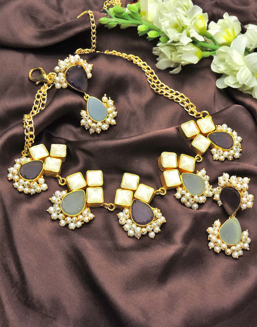 Amarachi Necklace - Statement Necklaces - Gold-Plated & Hypoallergenic Jewellery - Made in India - Dubai Jewellery - Dori