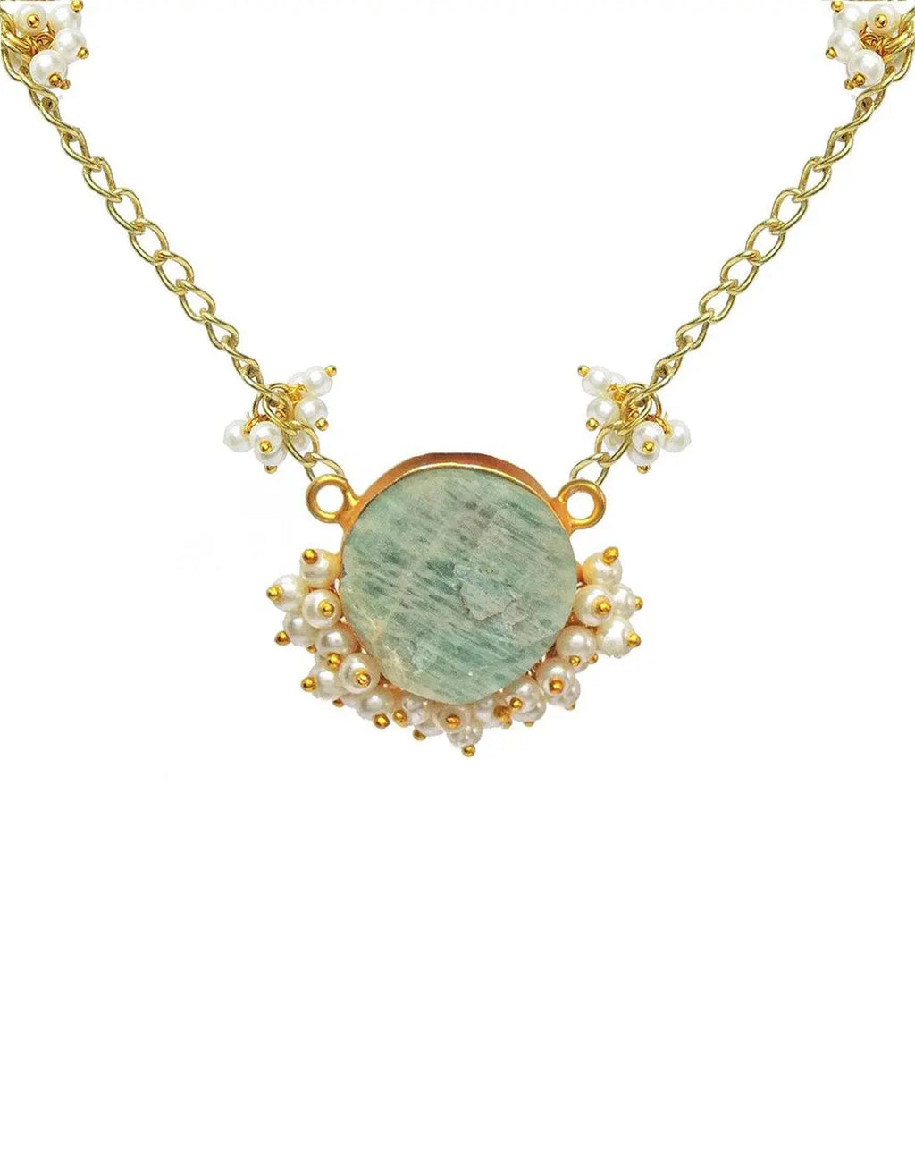 Amazonite Tiara Necklace- Handcrafted Jewellery from Dori