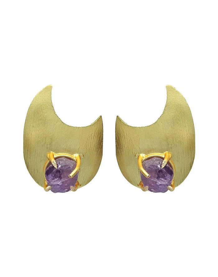 Amethyst Shard Earrings- Handcrafted Jewellery from Dori