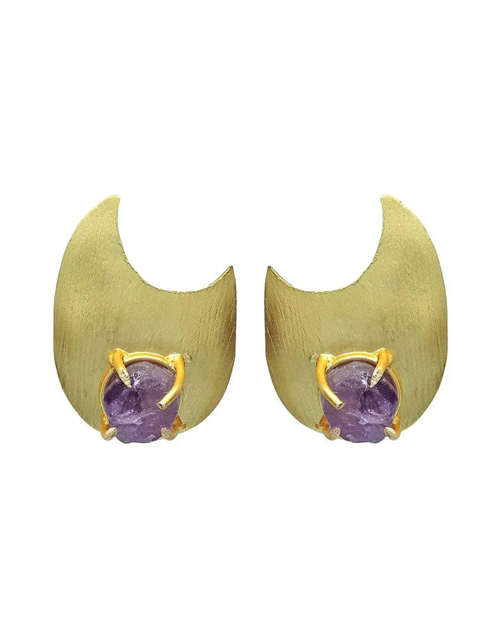 Amethyst Shard Earrings- Handcrafted Jewellery from Dori