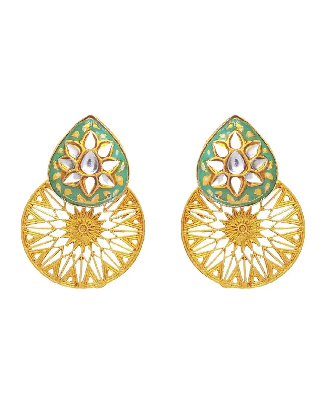 Arfa Earrings (Forest)- Handcrafted Jewellery from Dori