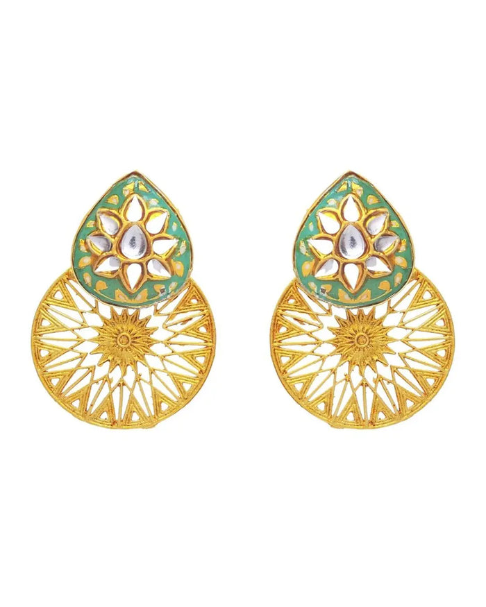 Arfa Earrings (Forest)- Handcrafted Jewellery from Dori