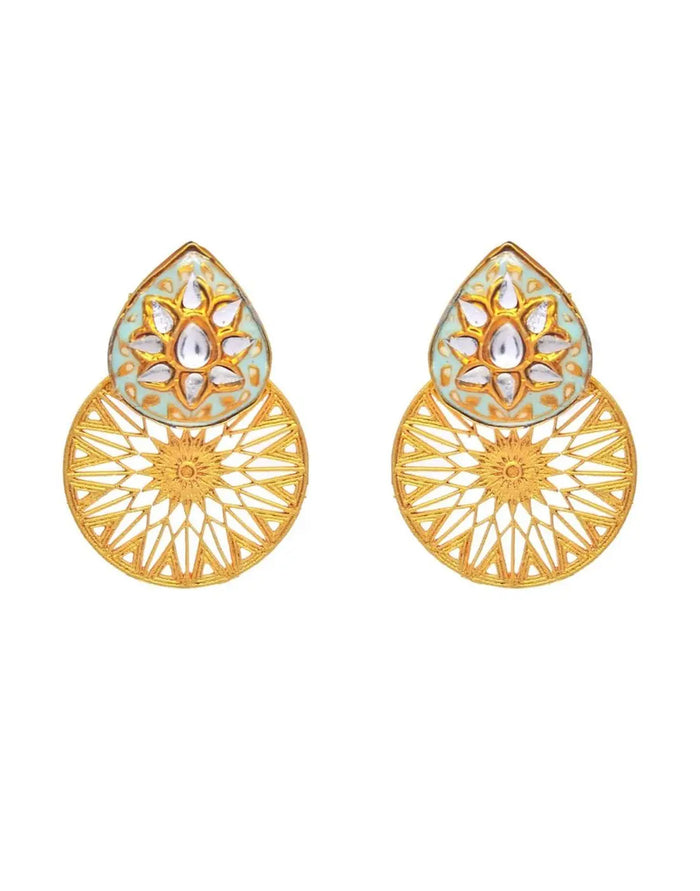 Arfa Earrings (Sky)- Handcrafted Jewellery from Dori