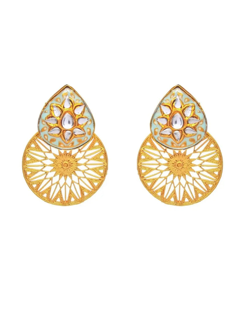 Arfa Earrings (Sky)- Handcrafted Jewellery from Dori