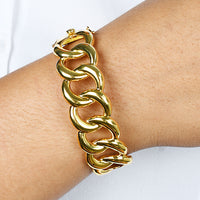 Link Chain Bracelet - Statement Bracelets & Cuffs - Gold-Plated & Hypoallergenic Jewellery - Made in India - Dubai Jewellery - Dori