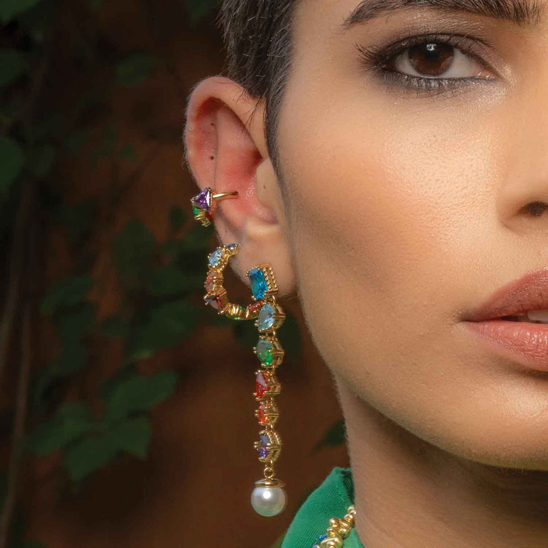Vintage Inspired Hoops - Statement Earrings - Gold-Plated & Hypoallergenic Jewellery - Made in India - Dubai Jewellery - Dori