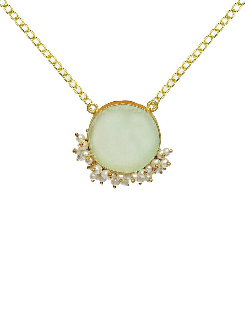 Chalcedony Crown Necklace