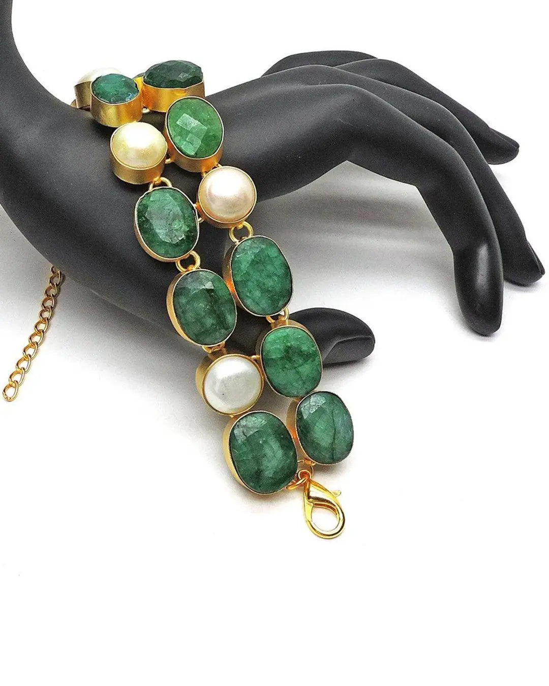 Green Leaf Bracelet / Choker- Handcrafted Jewellery from Dori