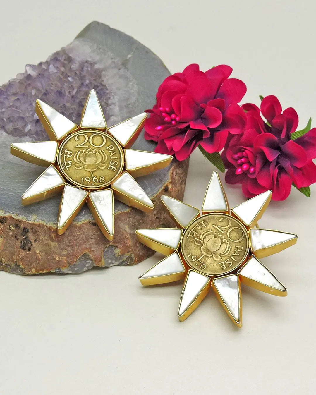 Coin Spike Earrings- Handcrafted Jewellery from Dori