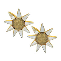 Coin Spike Earrings