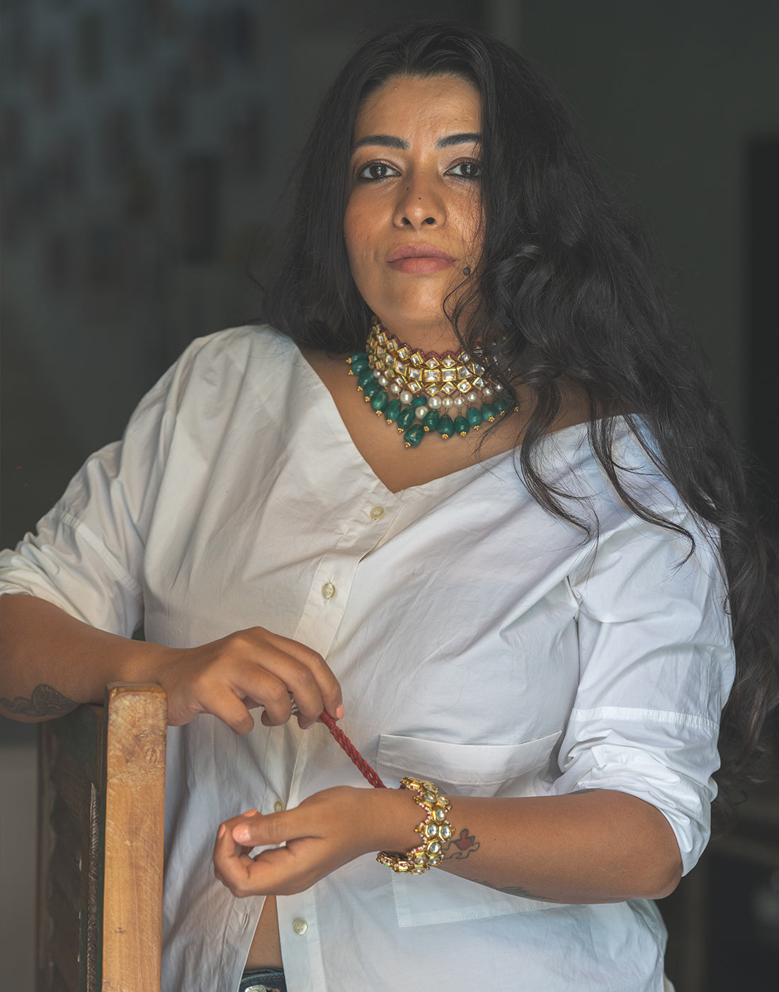 Alectrona Maharani Choker Set- Handcrafted Jewellery from Heer