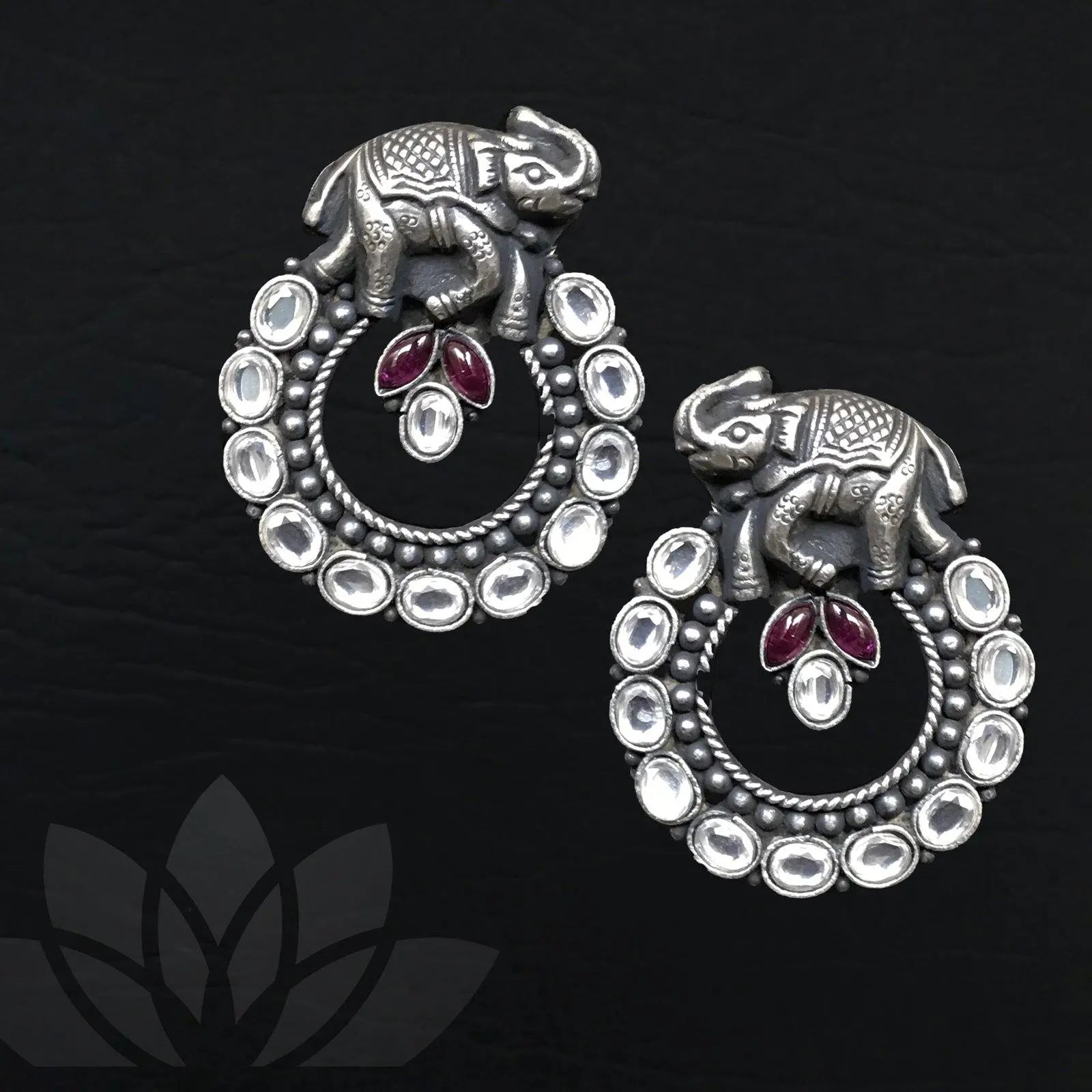 Elephant Silver Earrings