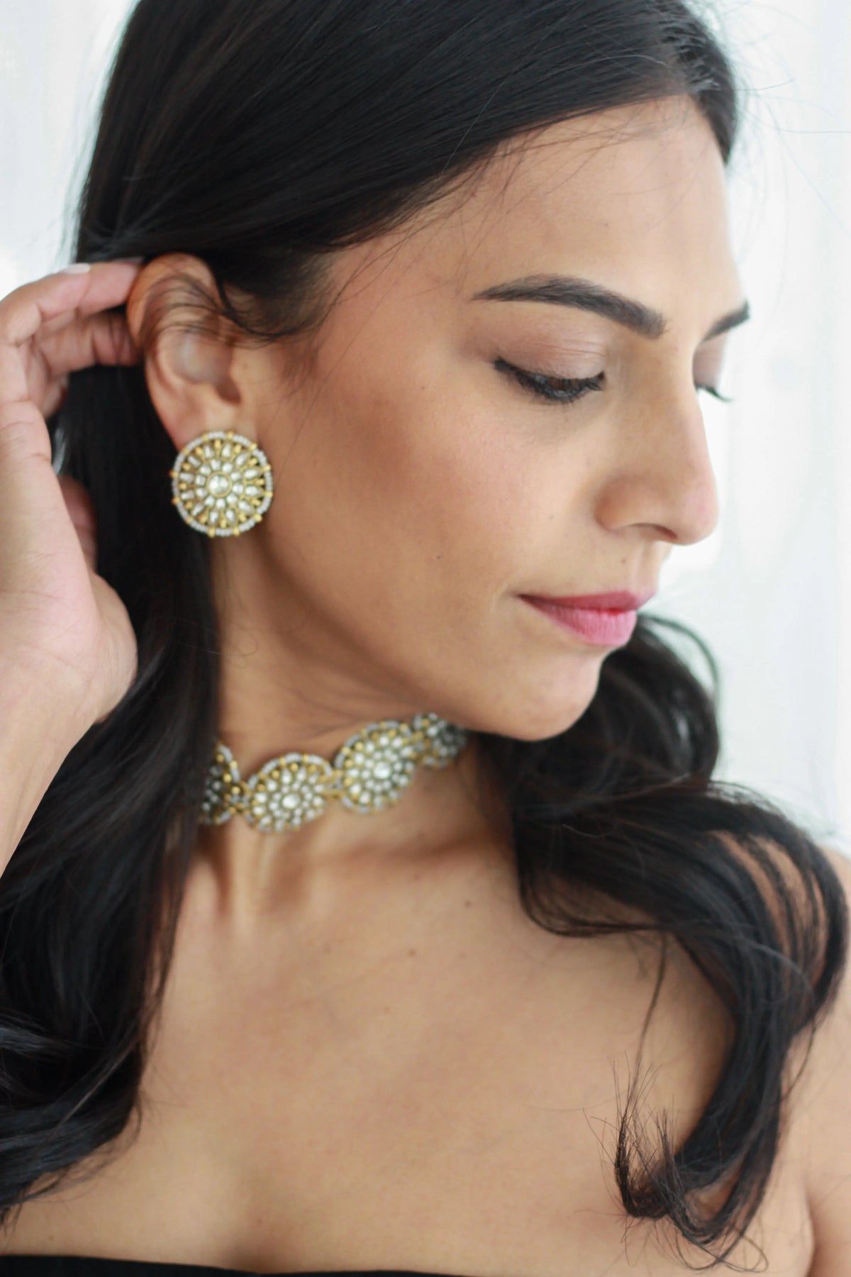Floral Kundan Choker Necklacefrom Dori
