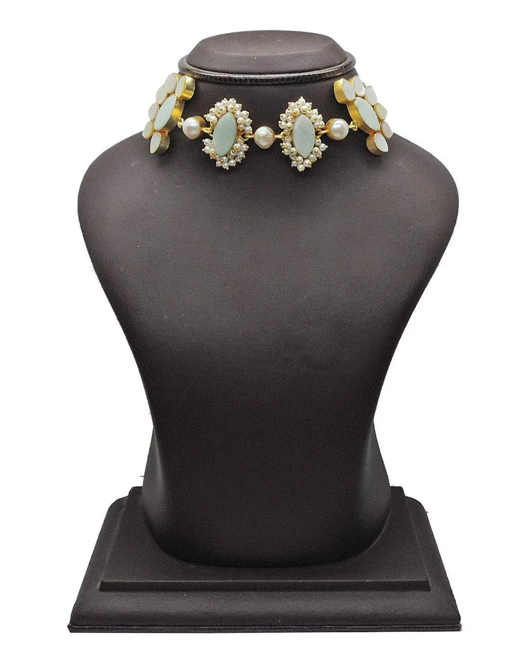 Half Flora Amazonite Necklace- Handcrafted Jewellery from Dori