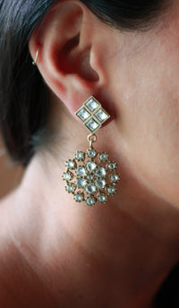 Zia Square Medallion Earrings