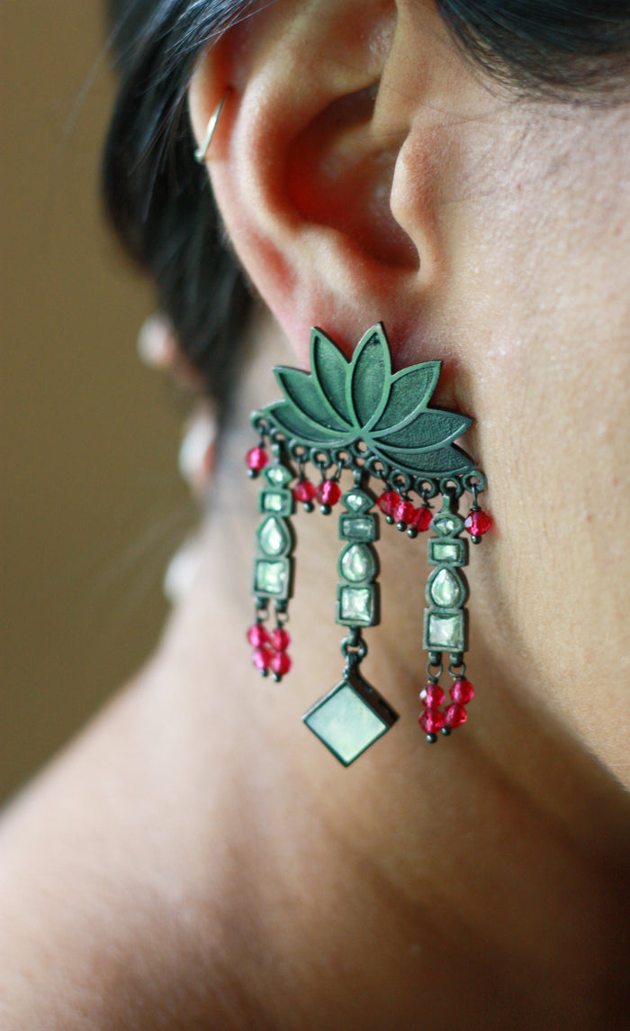 Lotus Ruby Fringe Chandeliers