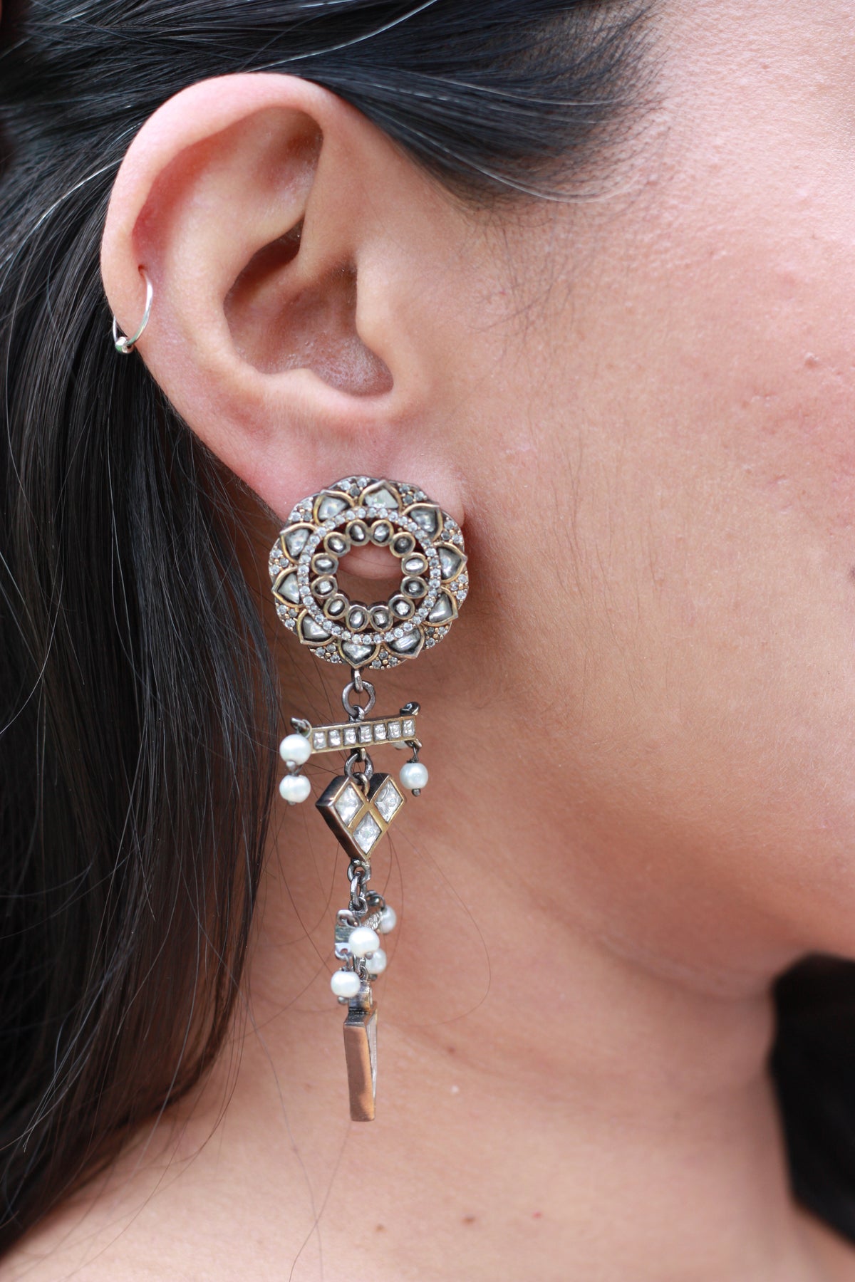 Meher Kundan Chandelier Earrings