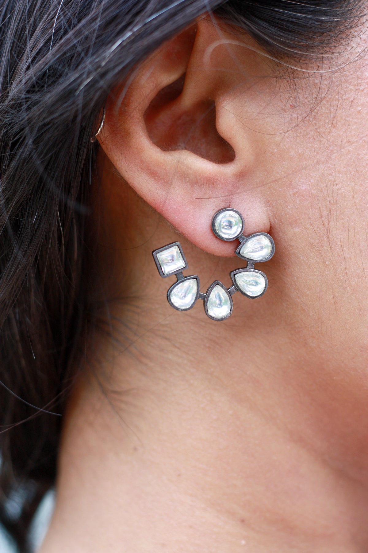 Noor Crescent Kundan Studs