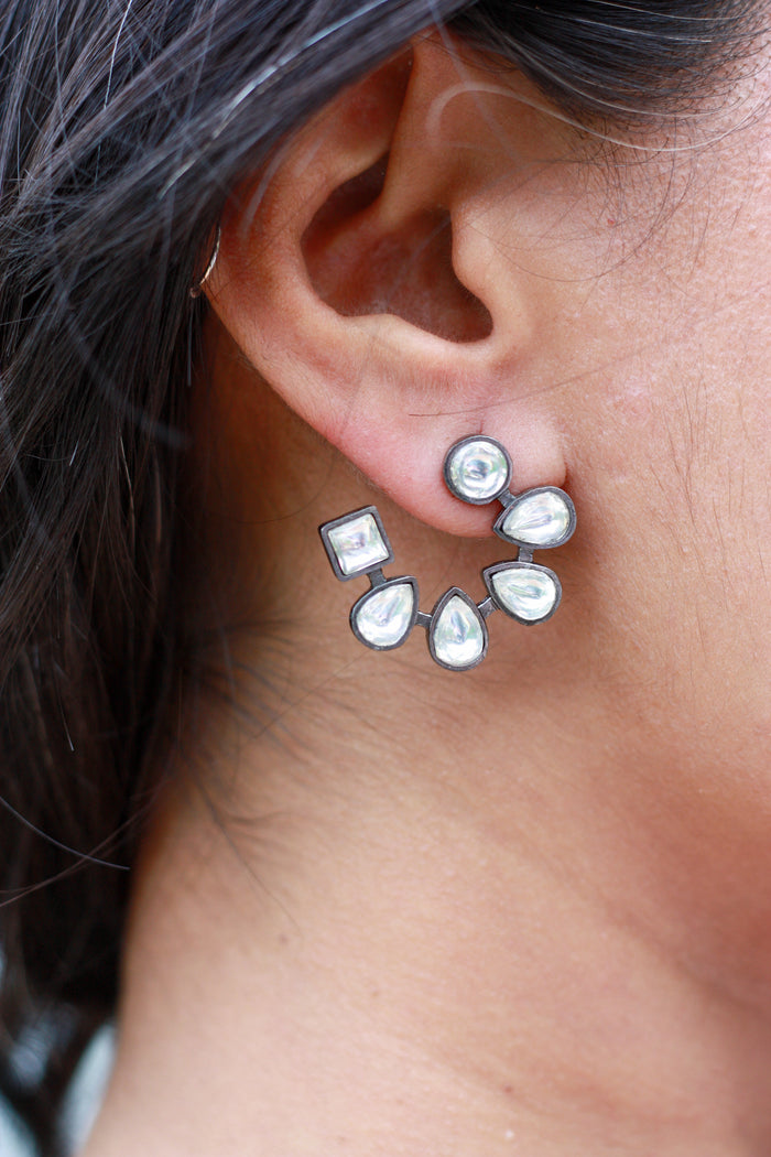 Noor Crescent Kundan Studs