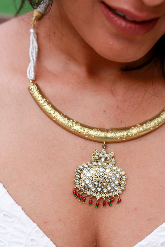 Noor Pearl Jadau Statement Necklace