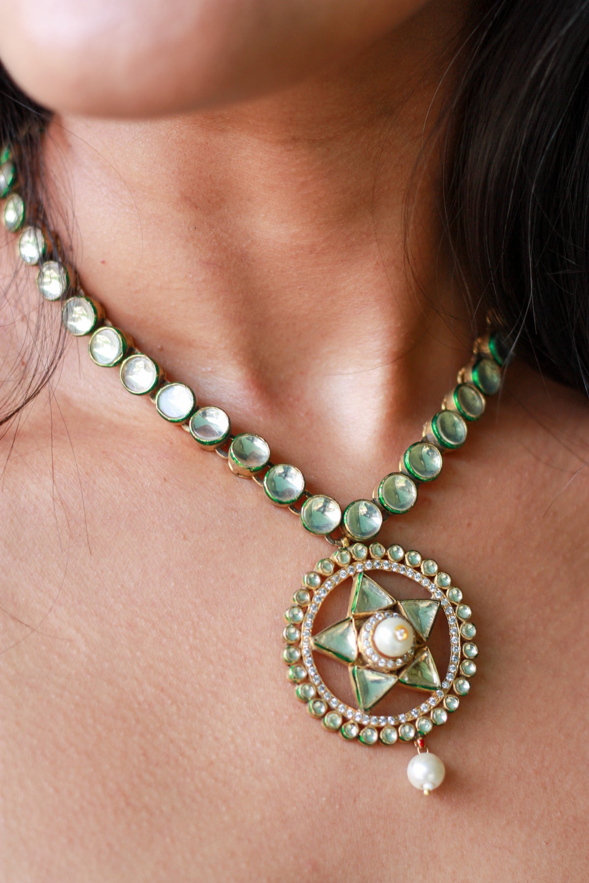 Sitara Mint Chakra Pendant Necklace