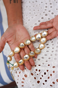 Noor Polki Oval Link Necklace