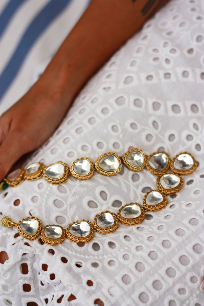 Noor Polki Oval Link Necklace