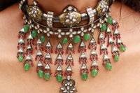 Aranya Green Bead Collar Necklace