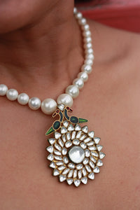 Mayura Pearl Peacock Pendant Necklace