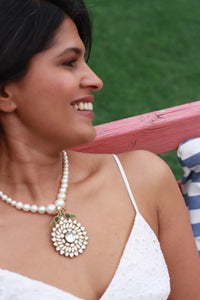 Mayura Pearl Peacock Pendant Necklace