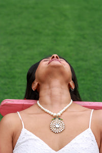 Mayura Pearl Peacock Pendant Necklace